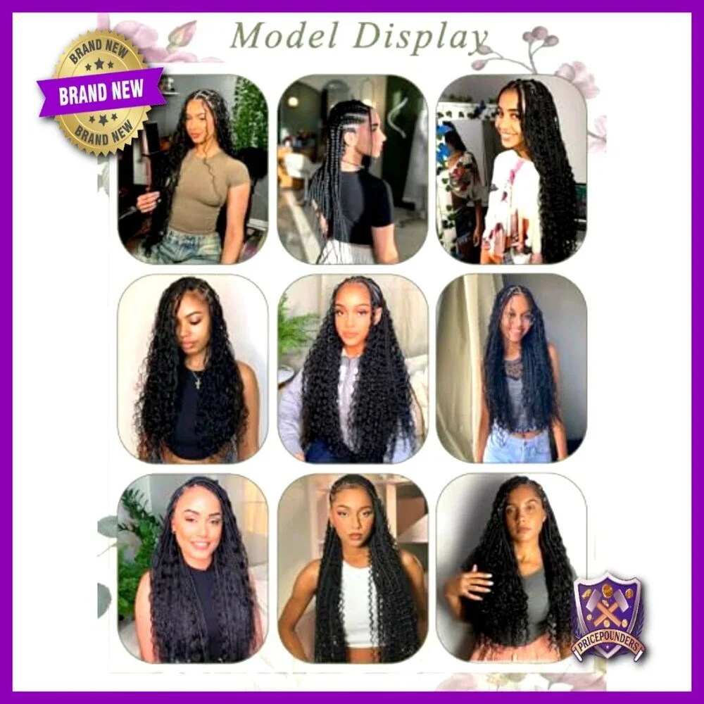 18 Inch Deep Wave Human Hair Extensions for Braiding 4 Bundles 100g